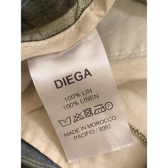 NWT Diega Linen Stripe Pull On Pants M Boho Coastal Quiet Luxury $260 - Picture 6 of 10